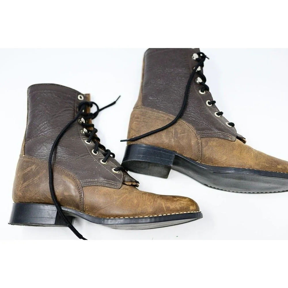 A Jama Product laceup Kiltie Boots Leather 5148 India no insoles?